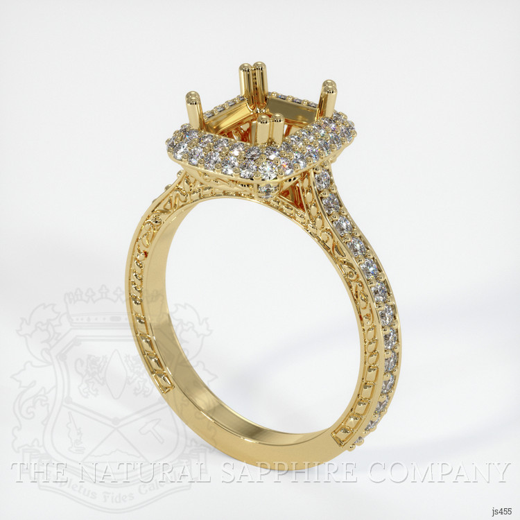14K Yellow Gold Antique Style Ring Setting