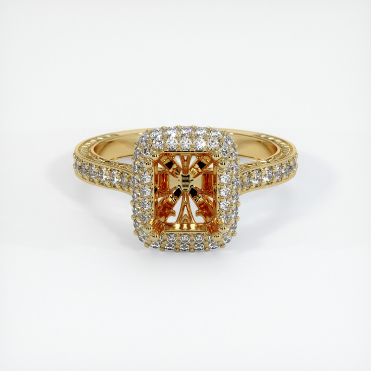 14K Yellow Gold Antique Style Ring Setting