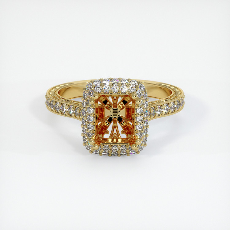 18K Yellow Gold Antique Style Ring Setting