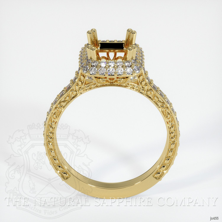 18K Yellow Gold Antique Style Ring Setting