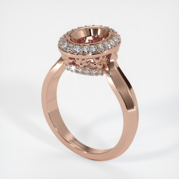 14K Rose Gold Antique Style Ring Setting