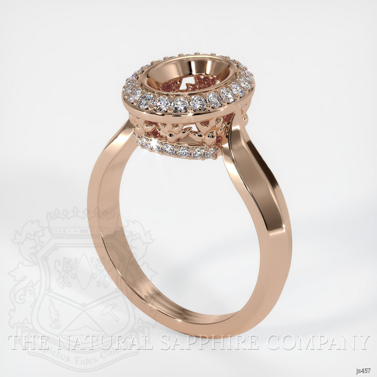 18K Rose Gold Antique Style Ring Setting