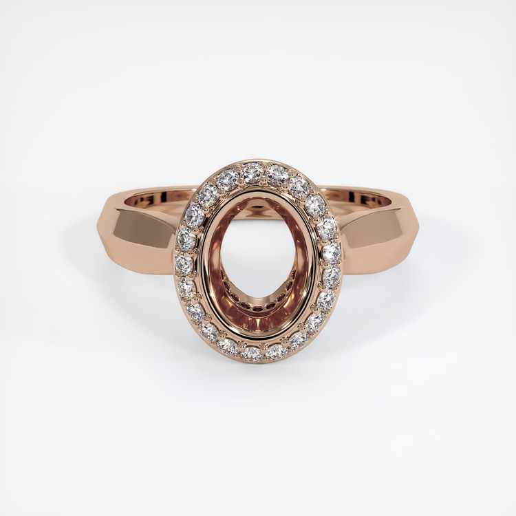 18K Rose Gold Antique Style Ring Setting