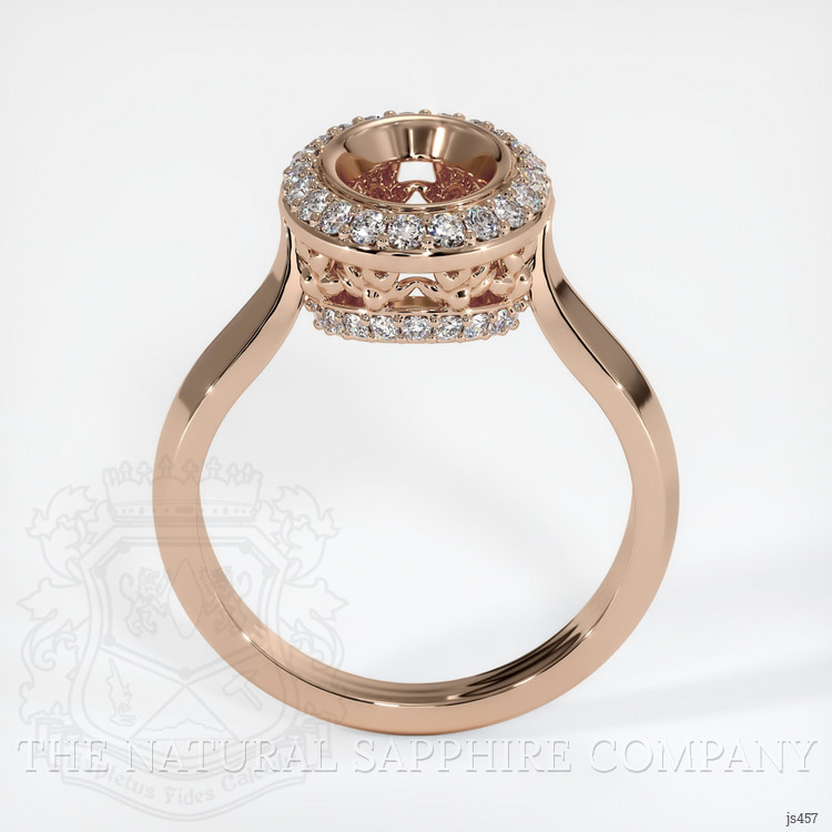 18K Rose Gold Antique Style Ring Setting