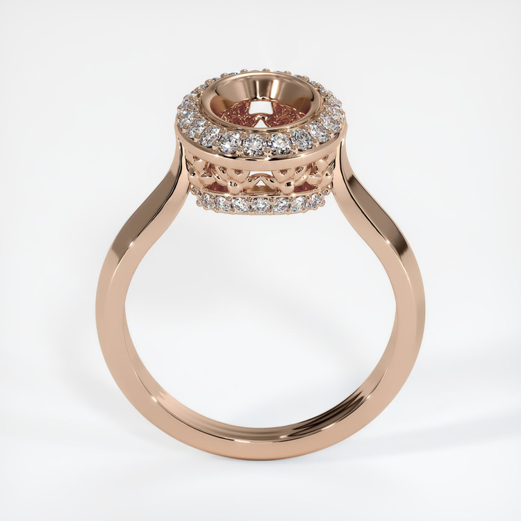 18K Rose Gold Antique Style Ring Setting