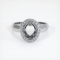 14K White Gold Antique Style Ring Setting Image