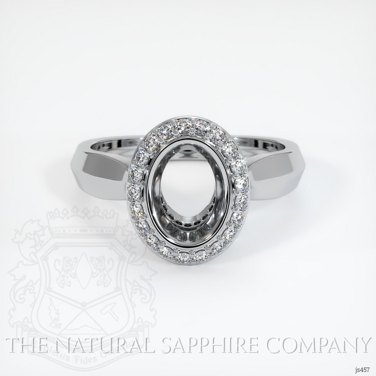 14K White Gold Antique Style Ring Setting