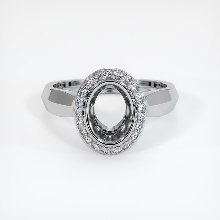 14K White Gold Antique Style Ring Setting