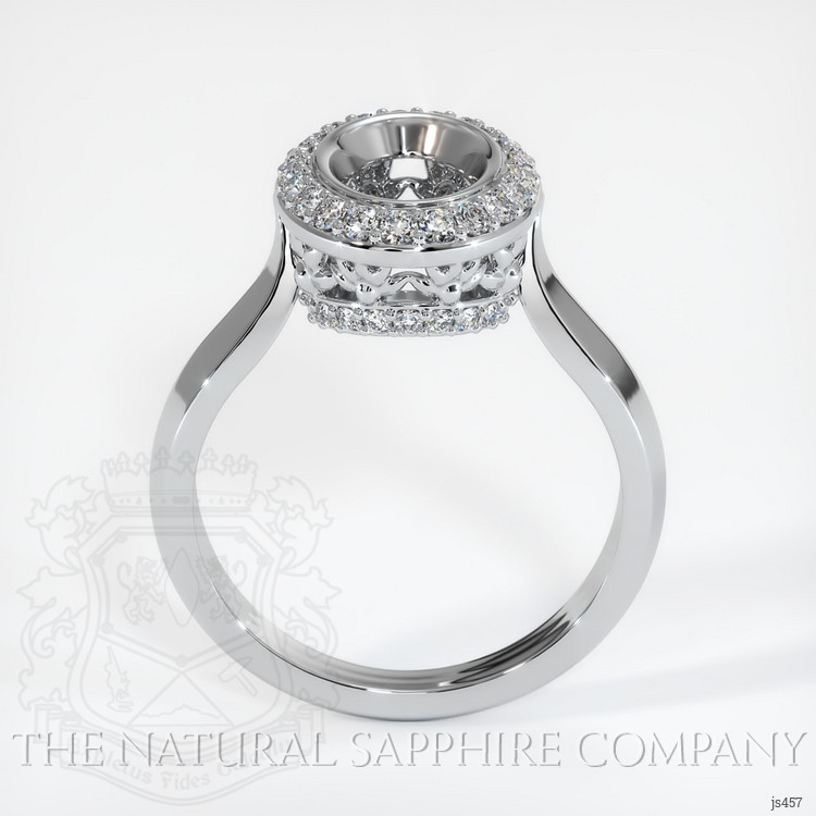 14K White Gold Antique Style Ring Setting