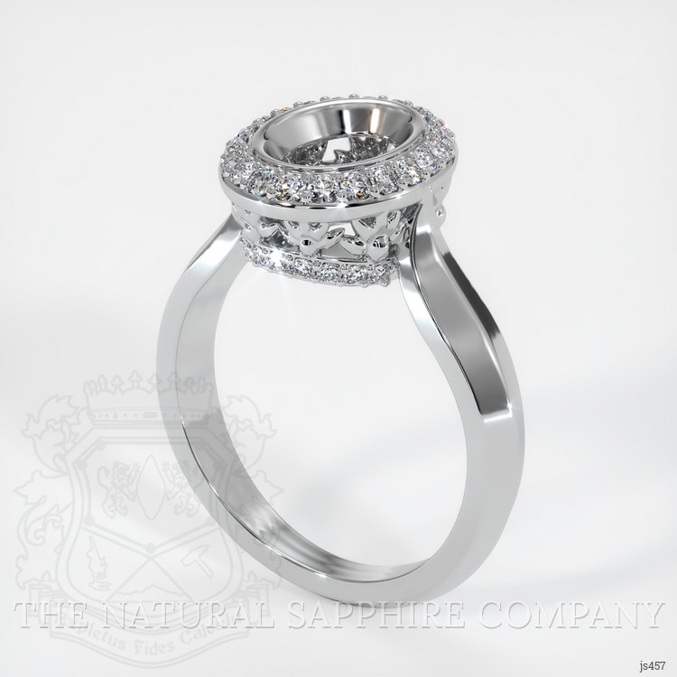 18K White Gold Antique Style Ring Setting