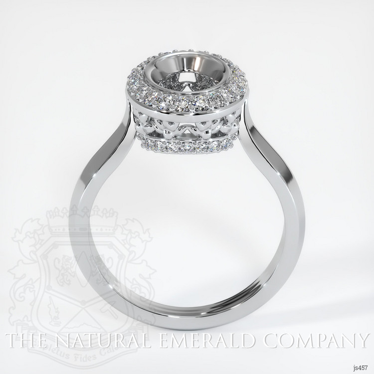 18K White Gold Antique Style Ring Setting