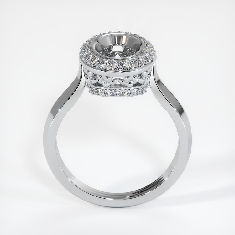 18K White Gold Antique Style Ring Setting