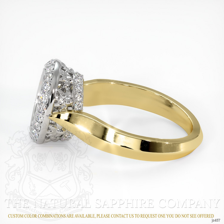 14K White & Yellow Antique Style Ring Setting