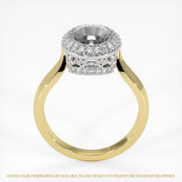 14K White & Yellow Antique Style Ring Setting Image
