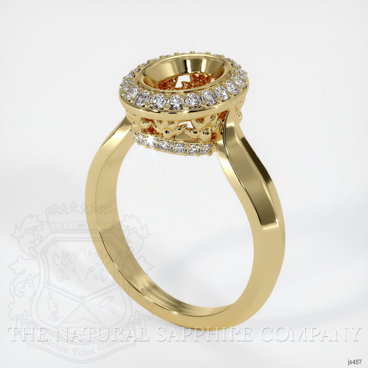18K Yellow Gold Antique Style Ring Setting