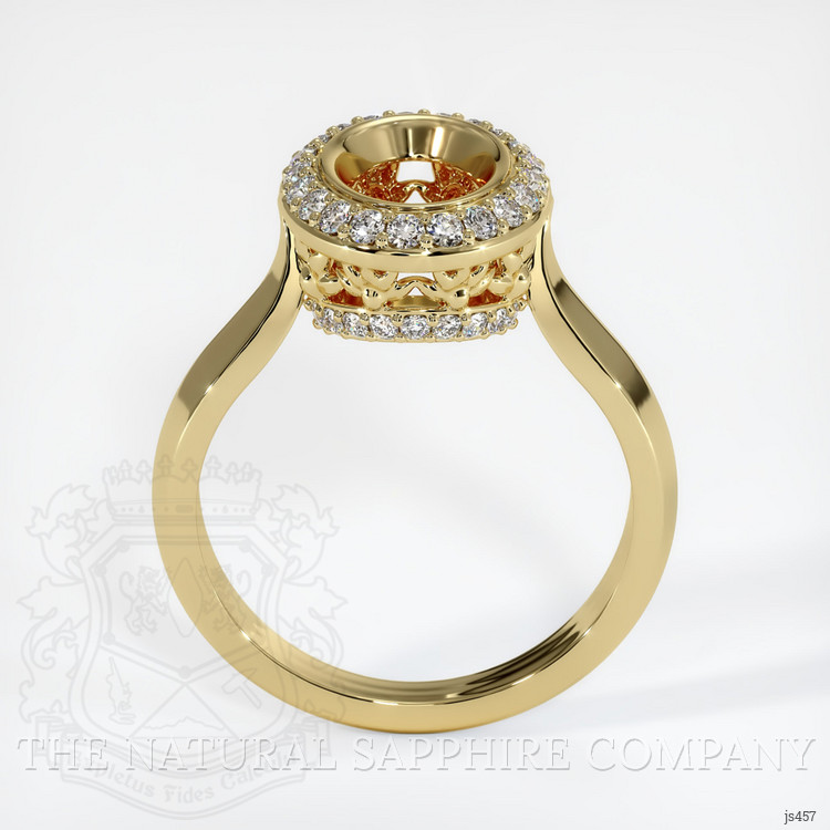 18K Yellow Gold Antique Style Ring Setting