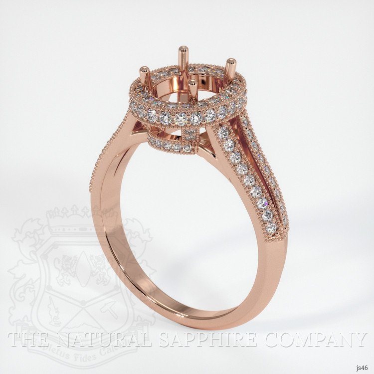 14K Rose Gold Antique Style Ring Setting
