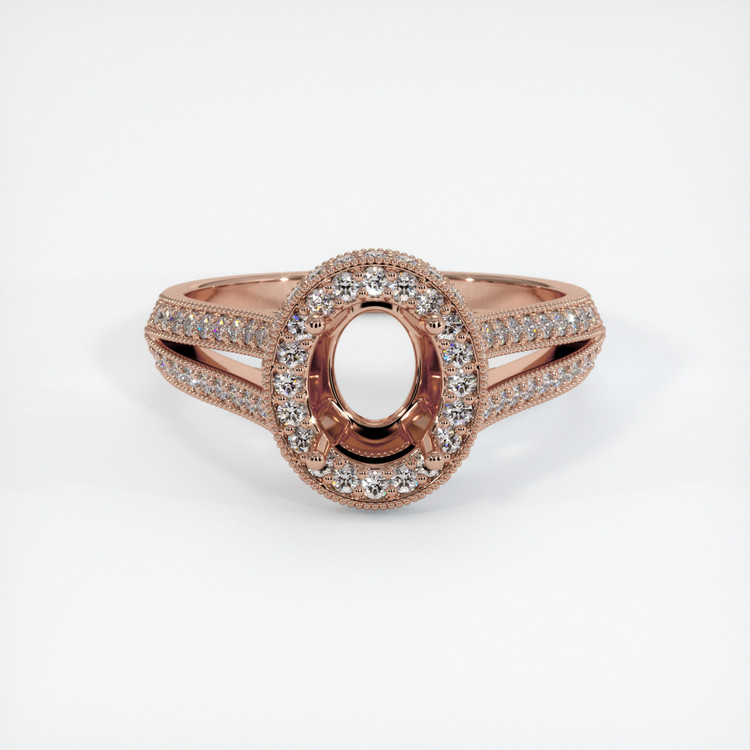 14K Rose Gold Antique Style Ring Setting