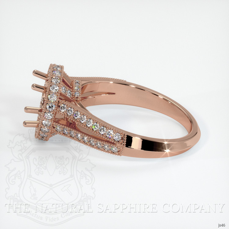 14K Rose Gold Antique Style Ring Setting