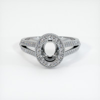 10K White Gold Antique Style Ring Setting Image