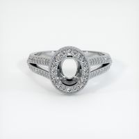 14K White Gold Antique Style Ring Setting Image