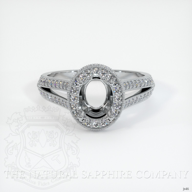 14K White Gold Antique Style Ring Setting