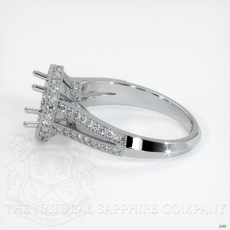 14K White Gold Antique Style Ring Setting