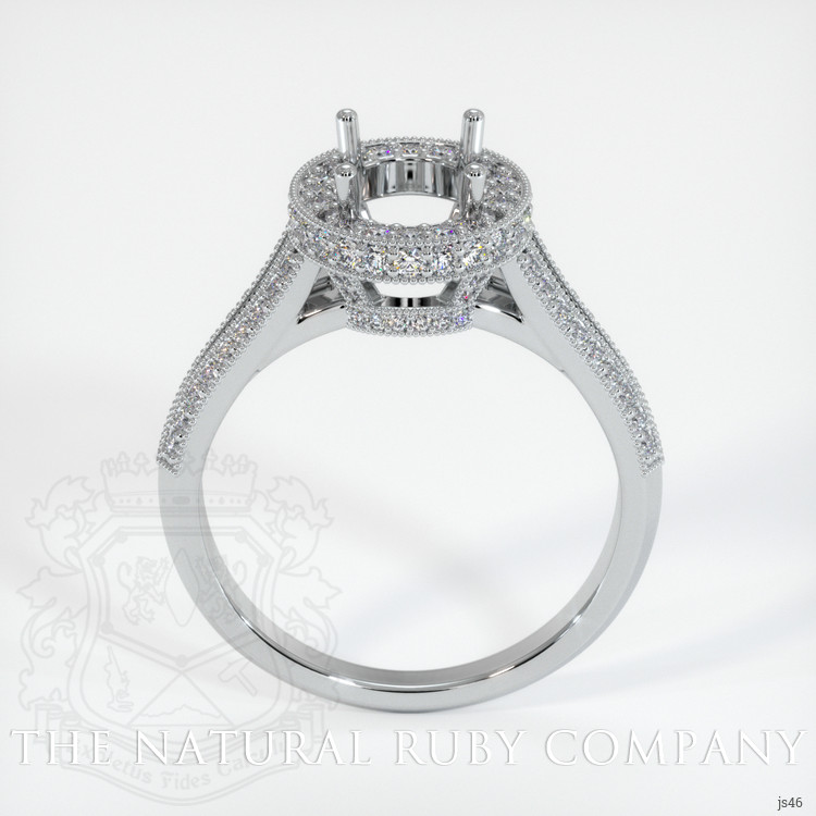 14K White Gold Antique Style Ring Setting