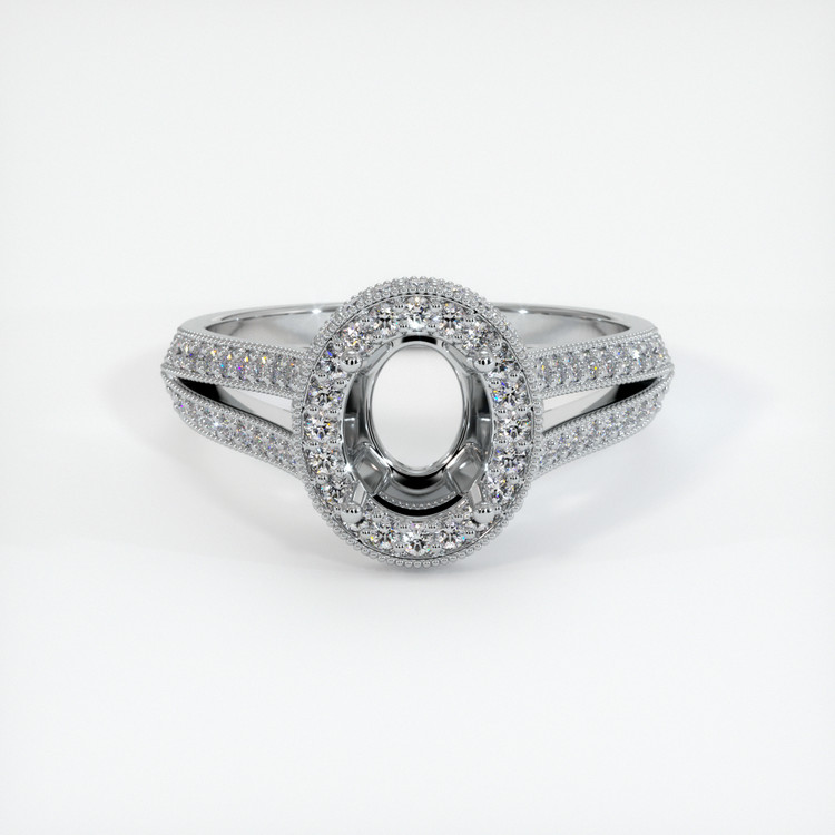 18K White Gold Antique Style Ring Setting