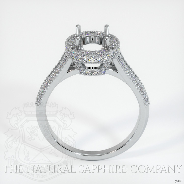 18K White Gold Antique Style Ring Setting