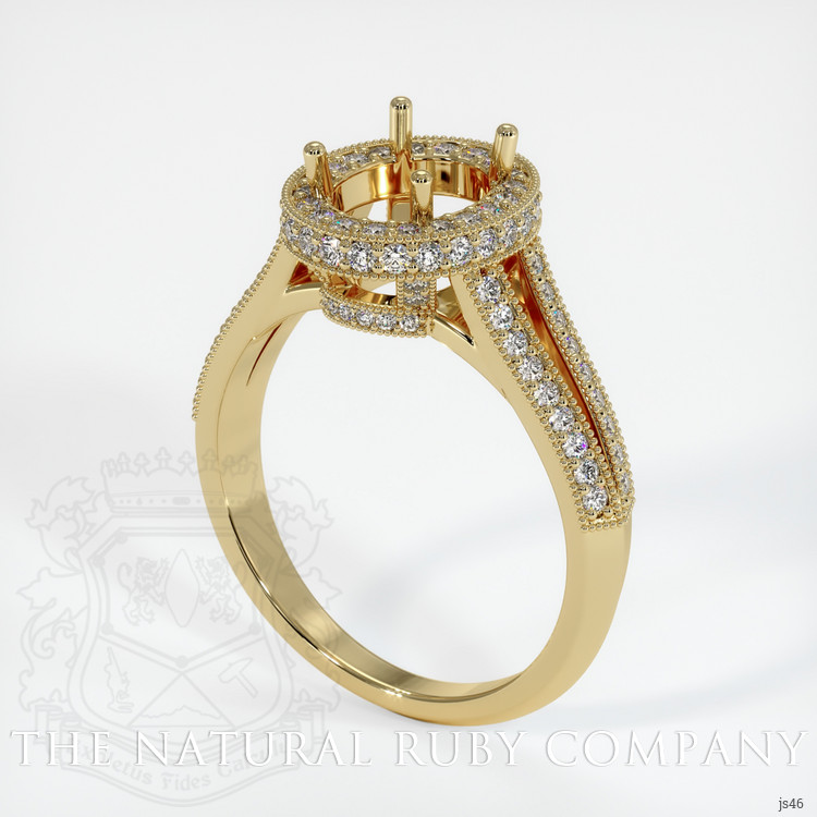 14K Yellow Gold Antique Style Ring Setting
