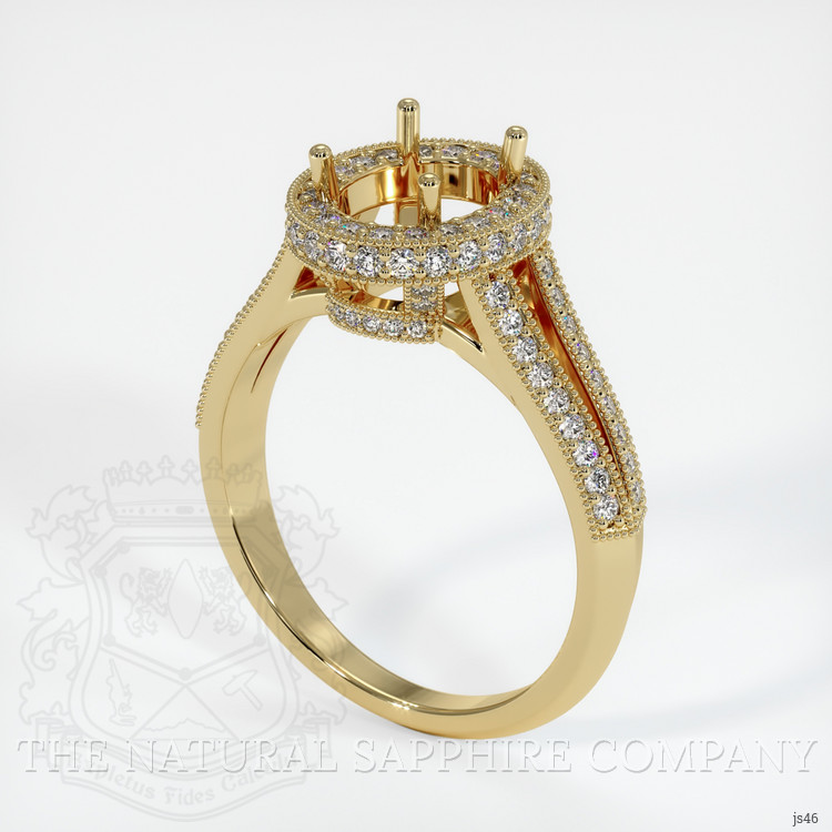 14K Yellow Gold Antique Style Ring Setting