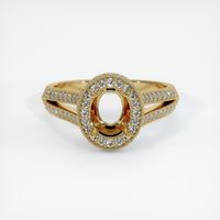 14K Yellow Gold Antique Style Ring Setting Image