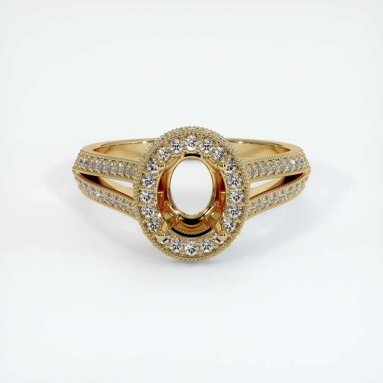 14K Yellow Gold Antique Style Ring Setting