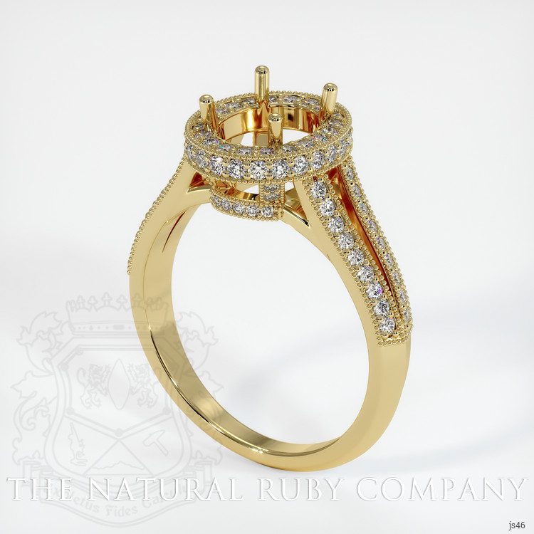 18K Yellow Gold Antique Style Ring Setting
