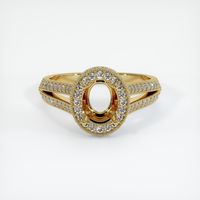 18K Yellow Gold Antique Style Ring Setting Image