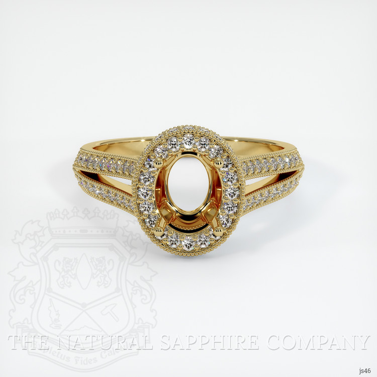18K Yellow Gold Antique Style Ring Setting