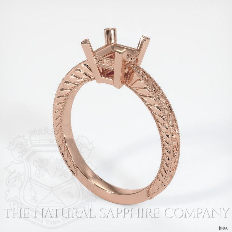 14K Rose Gold Antique Style Ring Setting