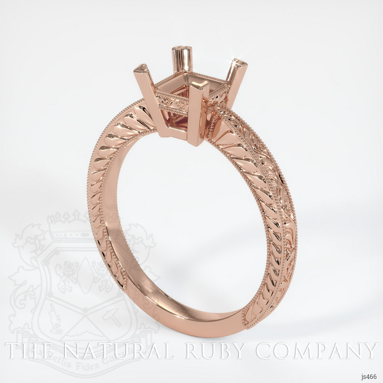 14K Rose Gold Antique Style Ring Setting