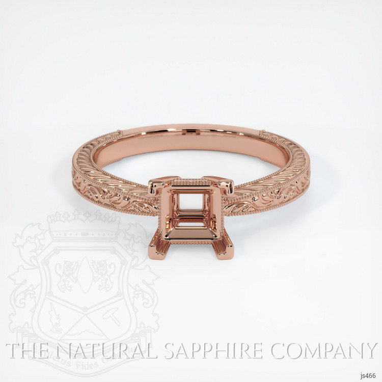 14K Rose Gold Antique Style Ring Setting