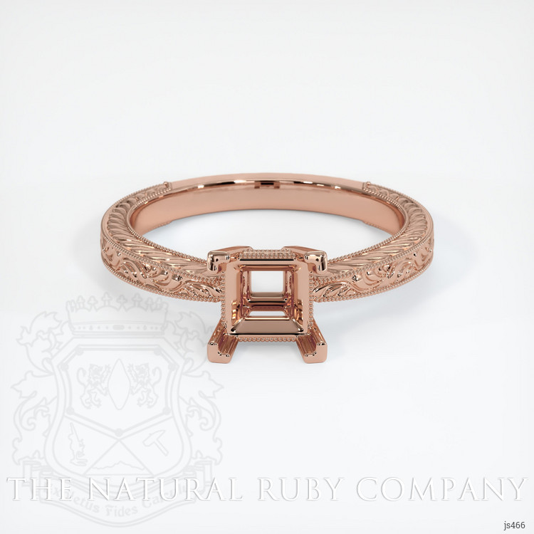 14K Rose Gold Antique Style Ring Setting