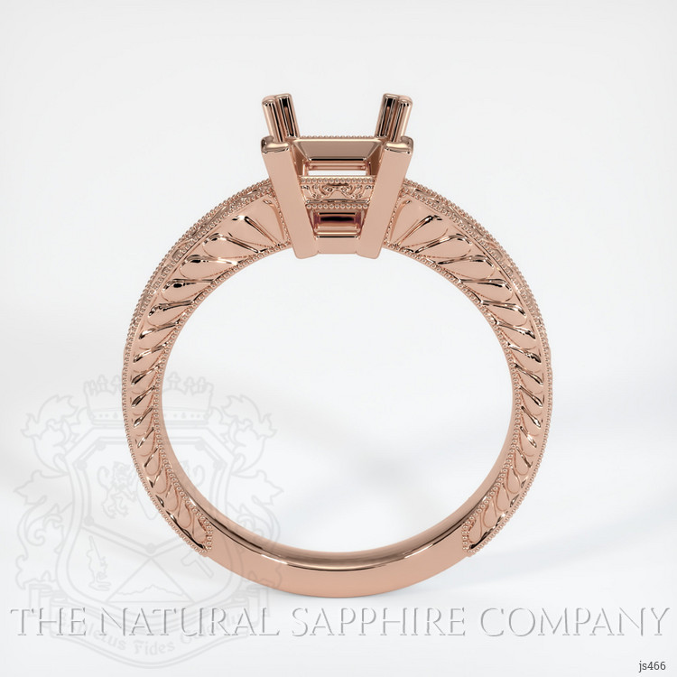 14K Rose Gold Antique Style Ring Setting
