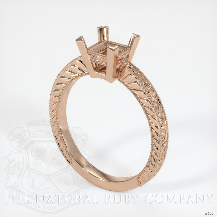 18K Rose Gold Antique Style Ring Setting