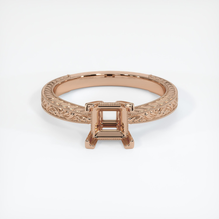 18K Rose Gold Antique Style Ring Setting