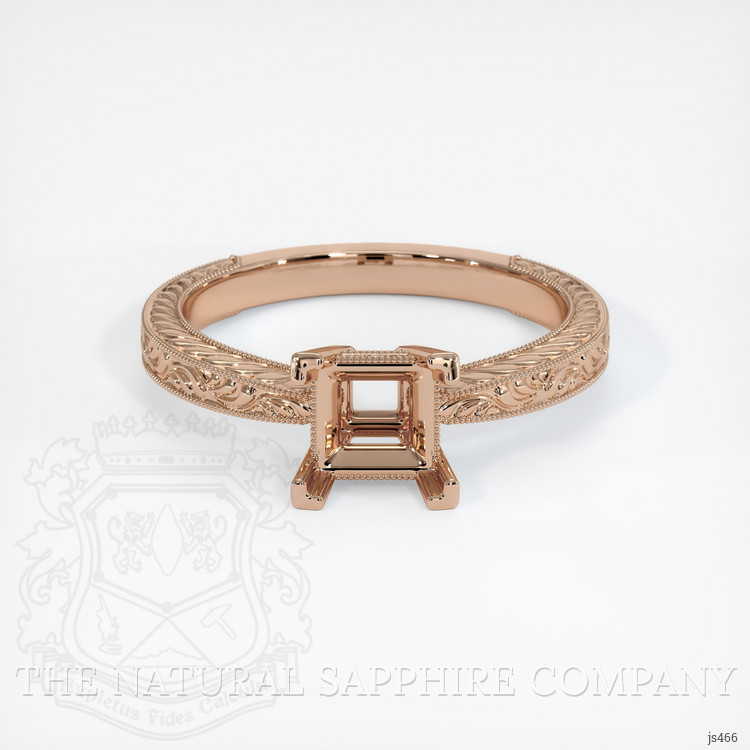 18K Rose Gold Antique Style Ring Setting