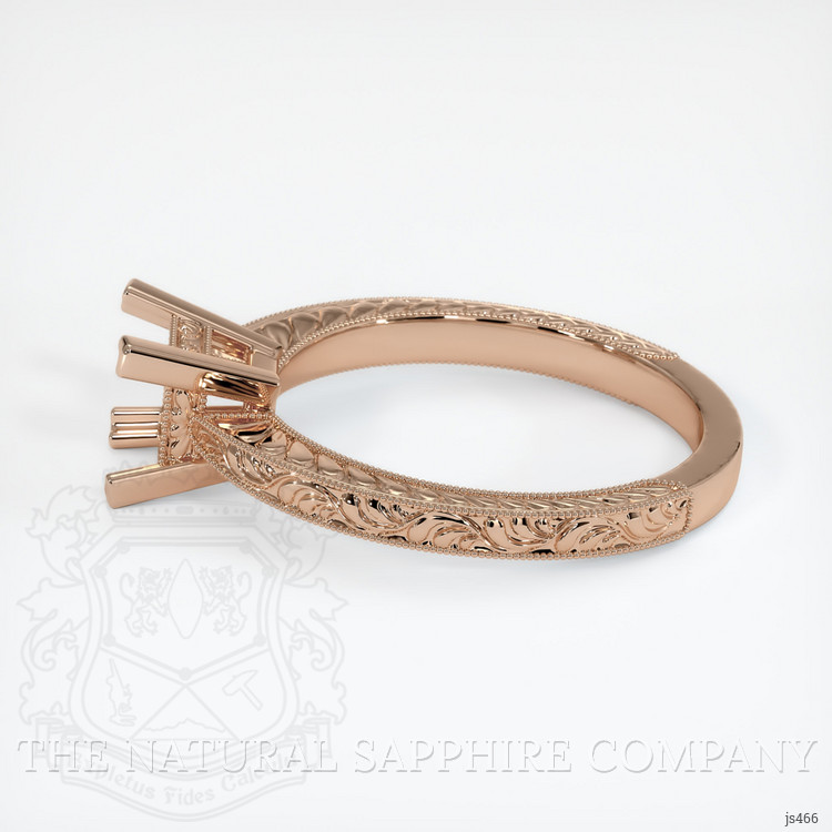 18K Rose Gold Antique Style Ring Setting