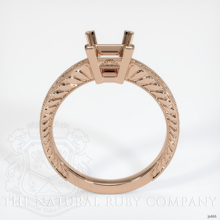 18K Rose Gold Antique Style Ring Setting