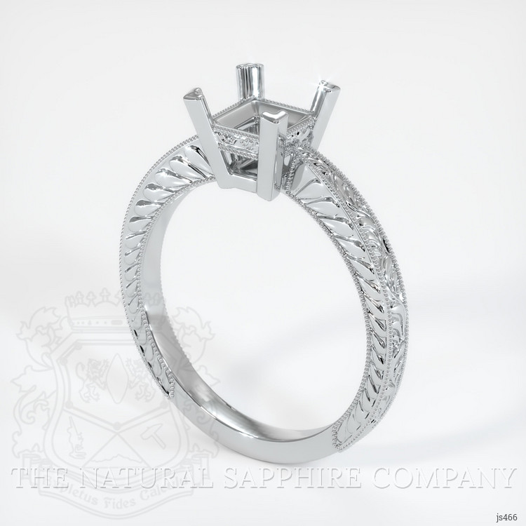10K White Gold Antique Style Ring Setting