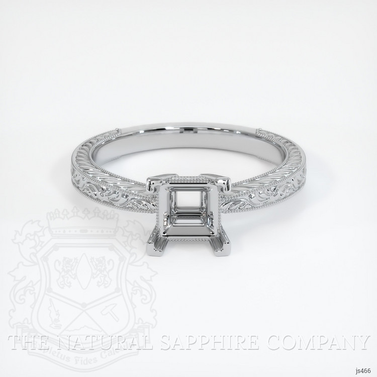 10K White Gold Antique Style Ring Setting
