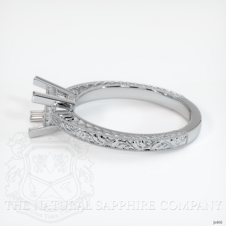 10K White Gold Antique Style Ring Setting